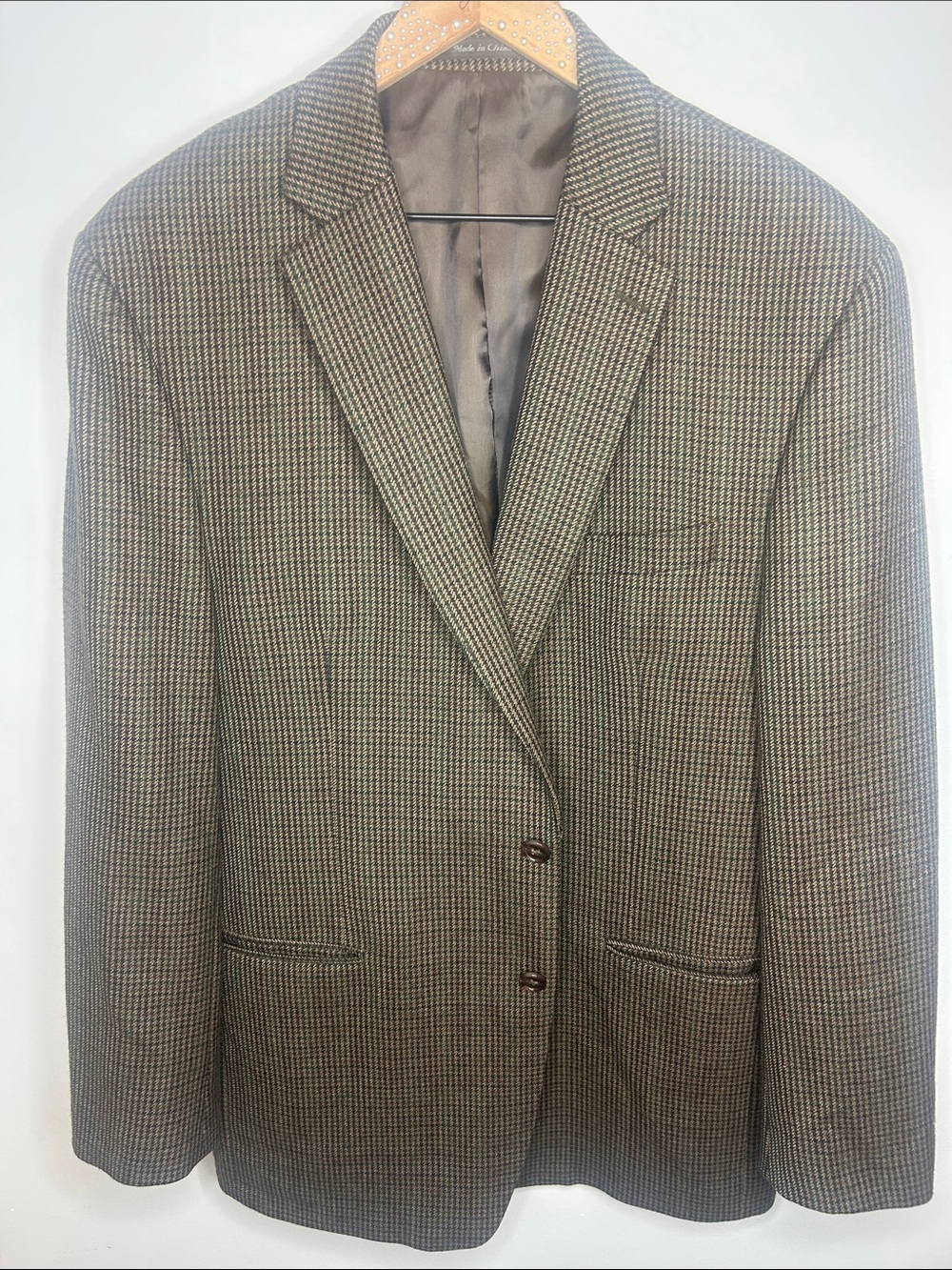 Ralph Lauren Brown & Gray Houndstooth Sport Coat